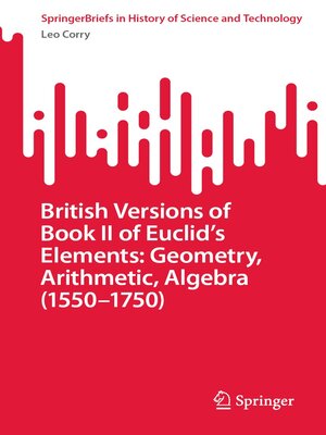 cover image of British Versions of Book II of Euclid's Elements